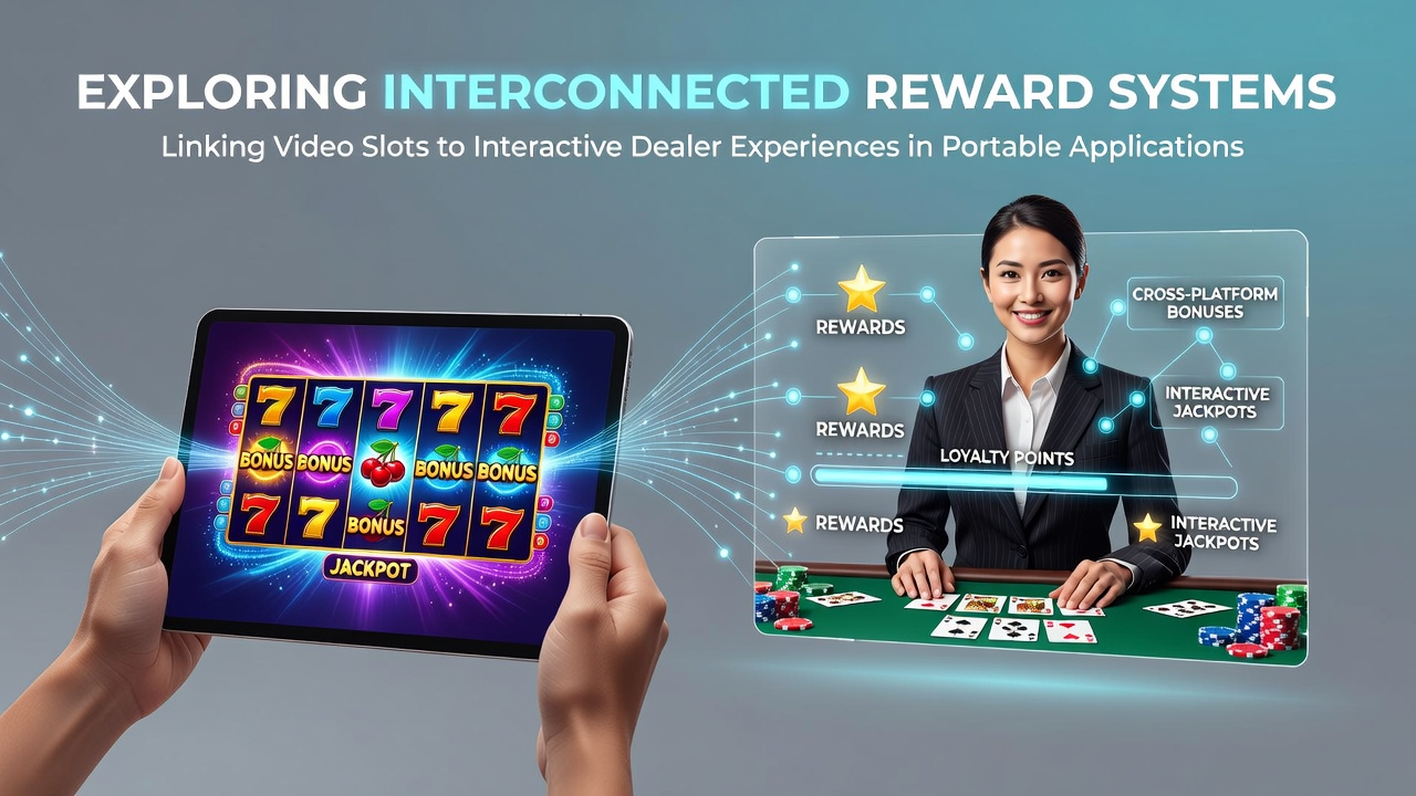 Mobile Casino App mit vernetzten Slots und Live-Dealer-Funktionen auf einem Smartphone-Display