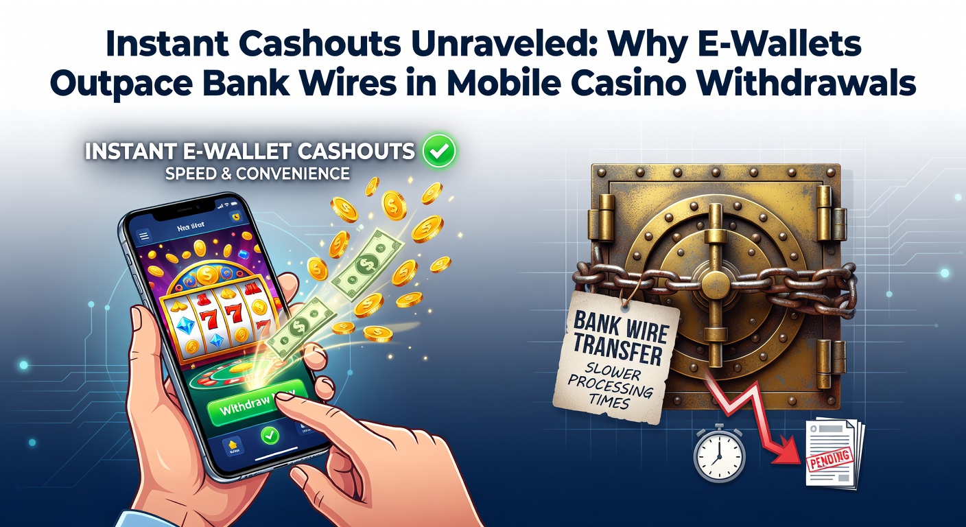 Smartphone mit E-Wallet-App und Casino-Gewinnanzeige, die eine blitzschnelle Auszahlung symbolisiert