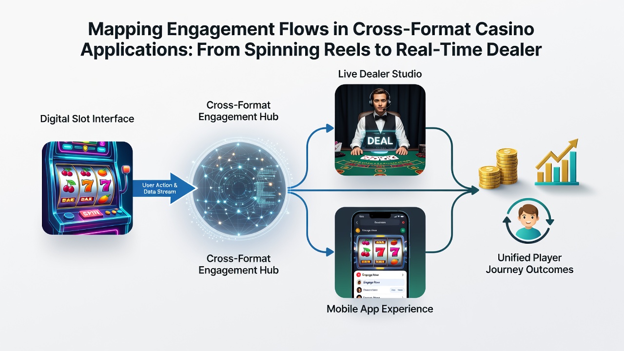 Diagramm der Interaktionspfade in Casino-Apps mit Fokus auf Nutzerflüsse