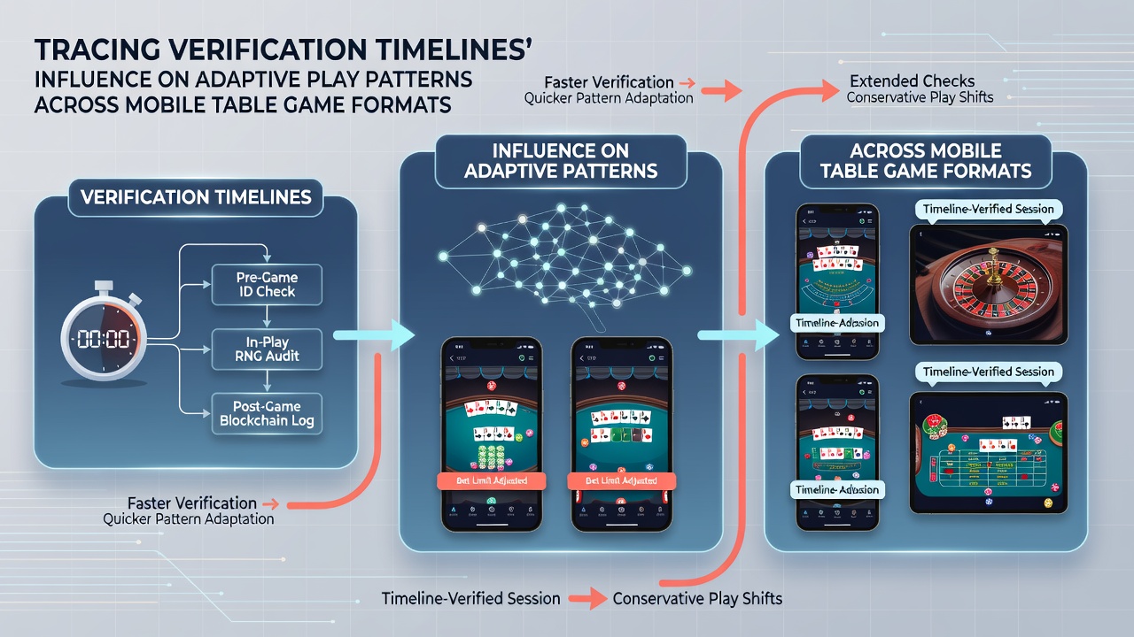 Darstellung adaptiver Spielmuster auf mobilen Geräten mit Tabellen und Diagrammen